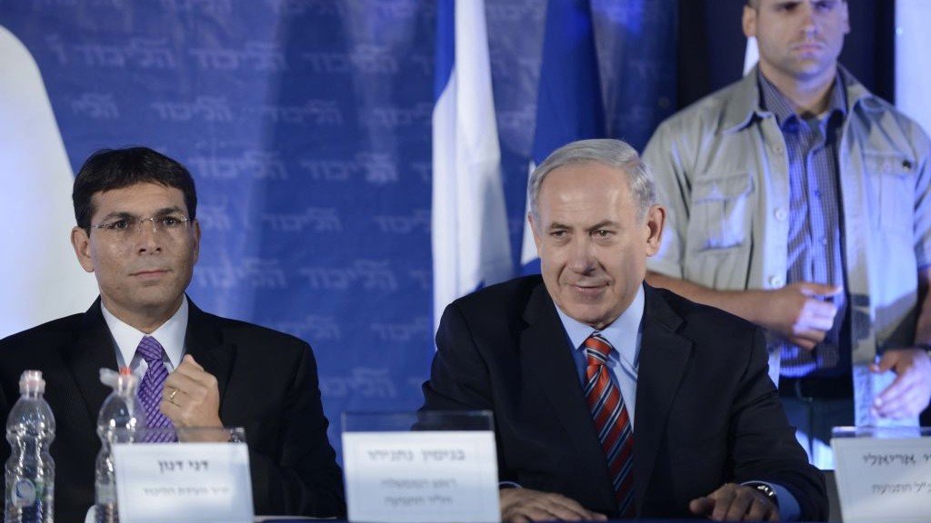 Prime Minister Benjamin Netanyahu, right, and Danny Danon (photo credit: Tomer Neuberg/Flash90)